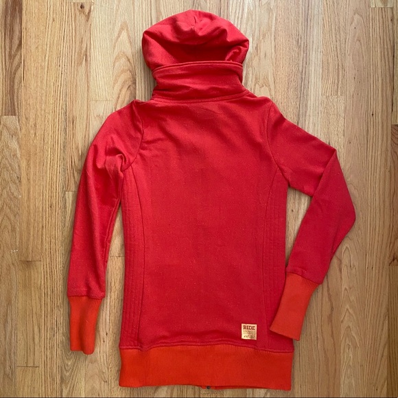 Ride Snowboards Zip Down Fitted Hoodie Sweatshirt - Picture 2 of 7